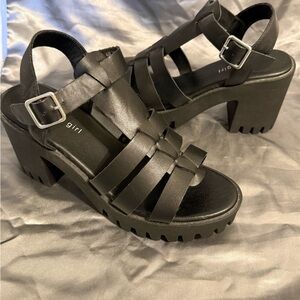 Madden Girl Black Platform Sandals